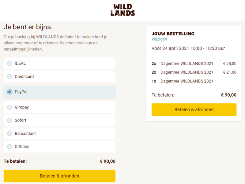 Ghout Webshop - betaalmogelijkheden online - Buckaroo