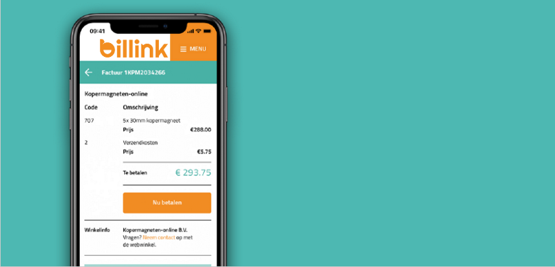 Compte Buckaroo gratuit - Acceptez Billink dans votre boutique en ligne