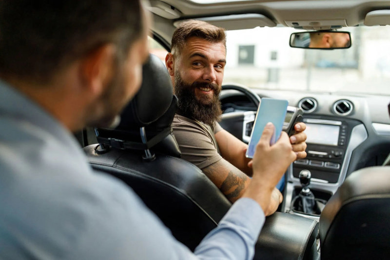 Mobiele pinautomaat voor de taxi - branche