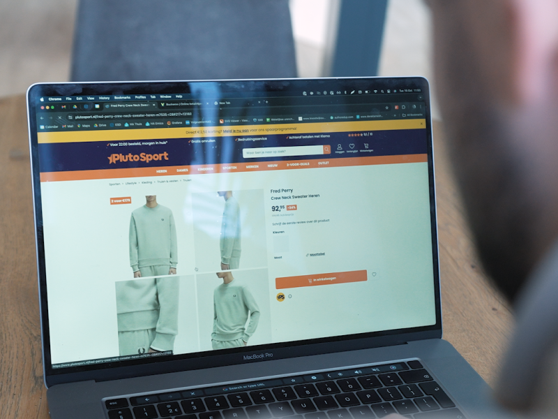 Plutosport Webshop Laptop